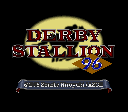 Derby Stallion '96 (Japan) Title Screen